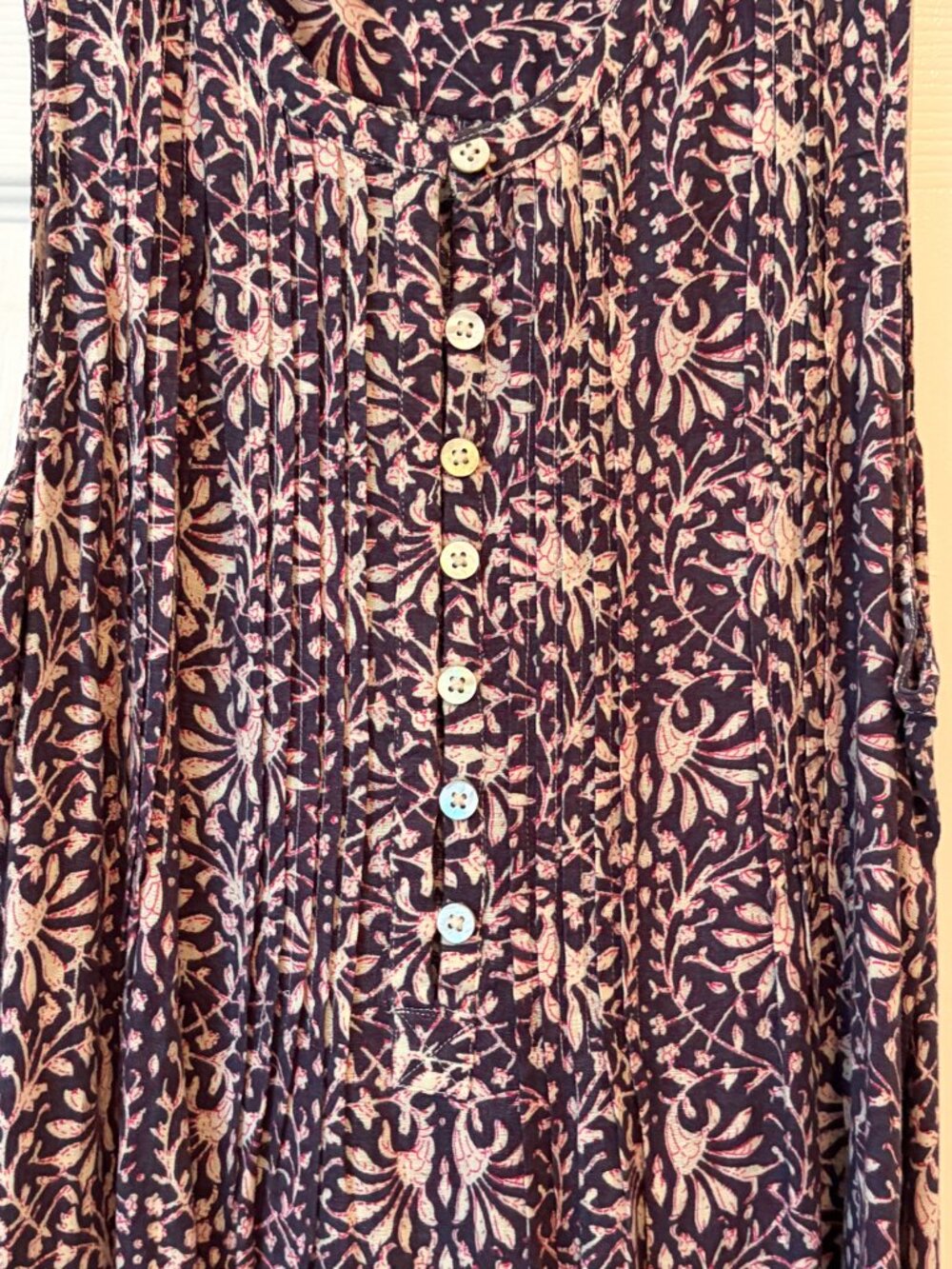 Faherty Ishe Sleeveless Pintuck Dress - Picture 2 of 9